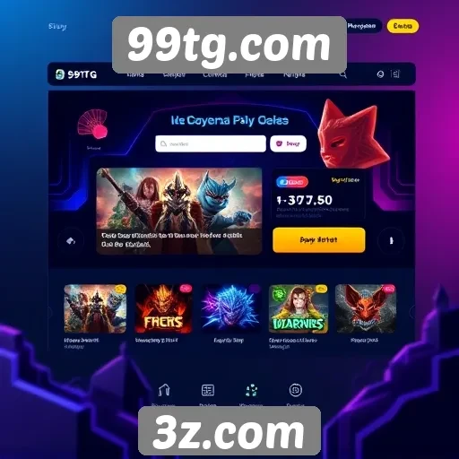 Interface do usuário e navegação no 99tg